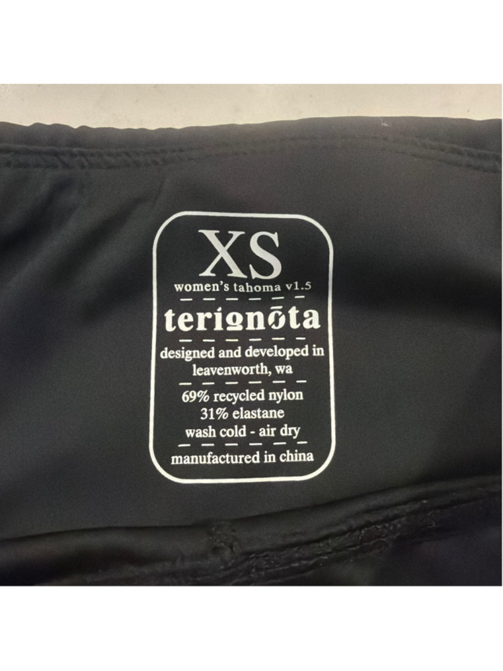 Terignota Women's Tahoma Half Tight Shorts Black Sz Extra Small! - Picture 10 of 12